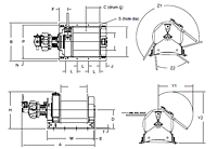Big Red TA Series Personnel Rated Air Winch Drawing